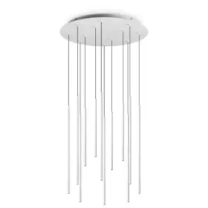 Image of Filo Decorative 12 Drop Cluster Pendant Ceiling Light White 3000K