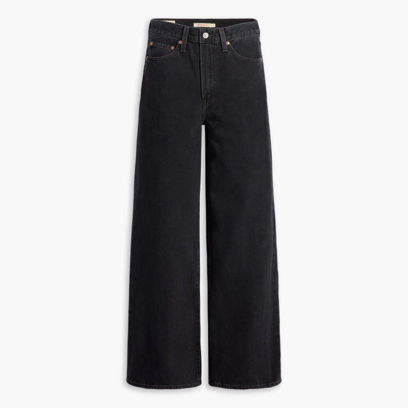 Image of Levis Ribcage Wide Jeans - Black 30 R