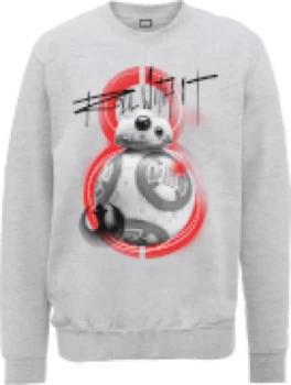 Image of Star Wars The Last Jedi BB8 Roll With IT Grey Sweatshirt - L - Grey