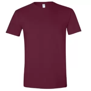 image of Gildan Mens Short Sleeve Soft-Style T-Shirt (L) (Antique Cherry Red)