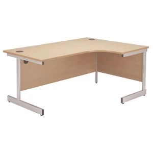 Image of Jemini Beech 1200mm Right Hand Radial Cantilever Desk KF838042