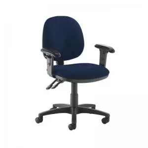 Image of Jota medium back PCB operators chair with adjustable arms - Costa Blue