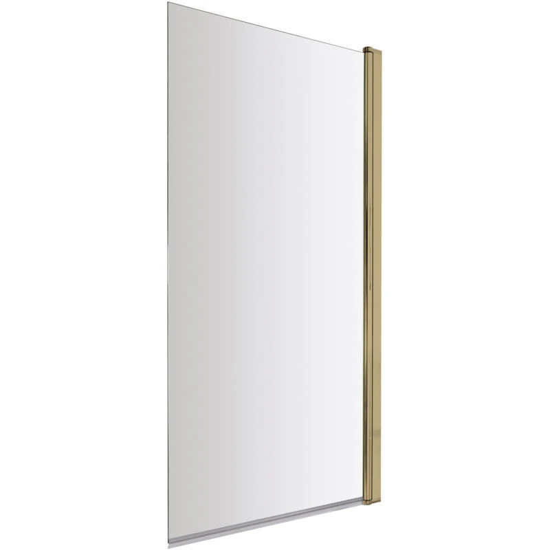 Image of nuie Square 6mm Toughened Safety Glass Shower Bath Screen - Brown, Brown NSSQ8