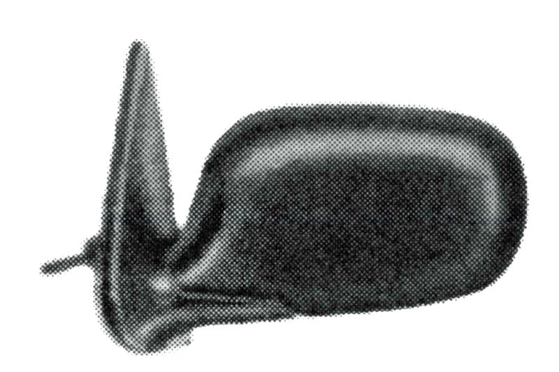 Image of PRASCO DS0057113 Wing mirror Right, black, Manual, Convex Outside Mirror (50)