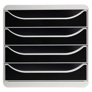 Image of Exacompta Multiform Big Box Drawer Set Grey and Black Ref 310014D Free