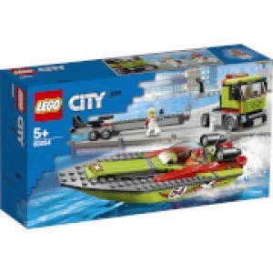 image of LEGO City Great Vehicles: Race Boat Transporter (60254)