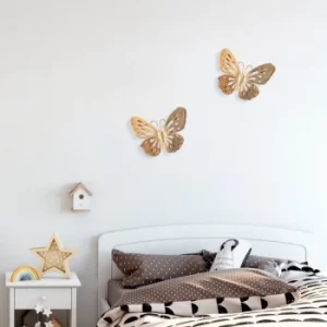 Image of Farfalla 2 Multicolor Decorative Metal Wall Accessory