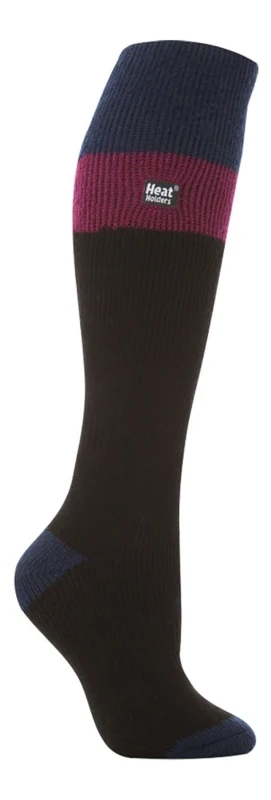Image of Heat Holders Heat Holders Ladies Ski Socks - Warm, Insulating Thermal Socks for Skiing & Winter Activities - 4-8 UK / Black / Fuchsia