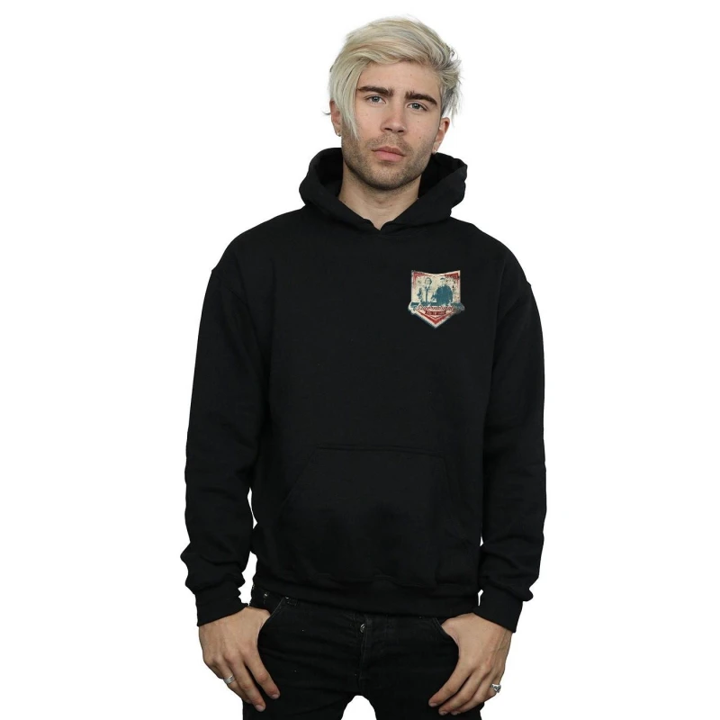 Image of Supernatural Supernatural Men Winchester Breast Print Hoodie in Black Size: Small Black S Male 5057972340141
