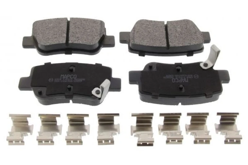 Image of MAPCO 6908 Brake pad set Rear Axle, with acoustic wear warning, with anti-squeak plate Brake Pad Set,disc brake (402)