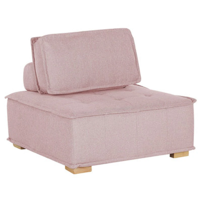 Image of Beliani 1-Seat Section Tibro Fabric Pink