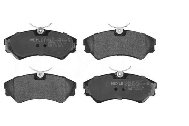 Image of MEYLE 025 201 2419 Brake pad set Front Axle, excl. wear warning contact, Original Quality, with anti-squeak plate Brake Pad Set,disc brake (402)