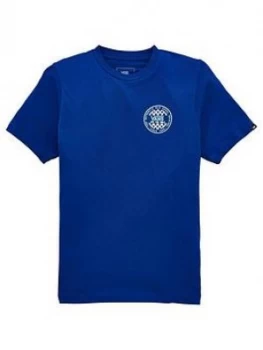 Image of Vans Original Checker Back Logo T-Shirt - Blue