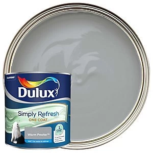 image of Dulux Simply Refresh One Coat Warm Pewter Matt Emulsion Paint 2.5L