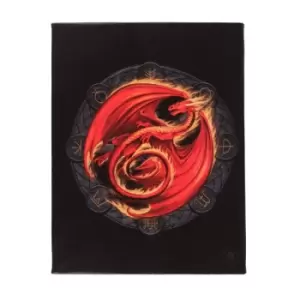 Image of 19x25cm Beltane Dragons of the Sabbats Canvas Plaque by Anne Stokes