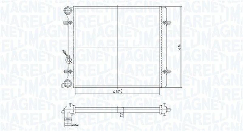 Image of MAGNETI MARELLI Engine radiator MAGNETI MARELLI 350213166700