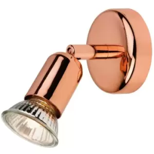 image of Runner - 1 Light Single Wall Spotlight Copper, GU10 - Firstlight