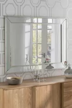 Image of Angled Wall Mirror Champagne 65x80cm