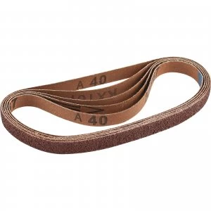 Image of Draper 13mm x 457mm Aluminium Oxide Sanding Belts 13mm x 457mm 40g Pack of 5