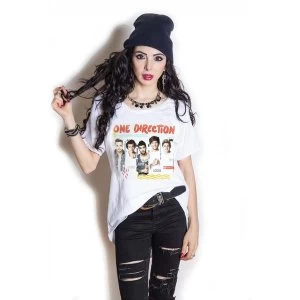 Image of One Direction - Individual Shots Womens Large T-Shirt - White