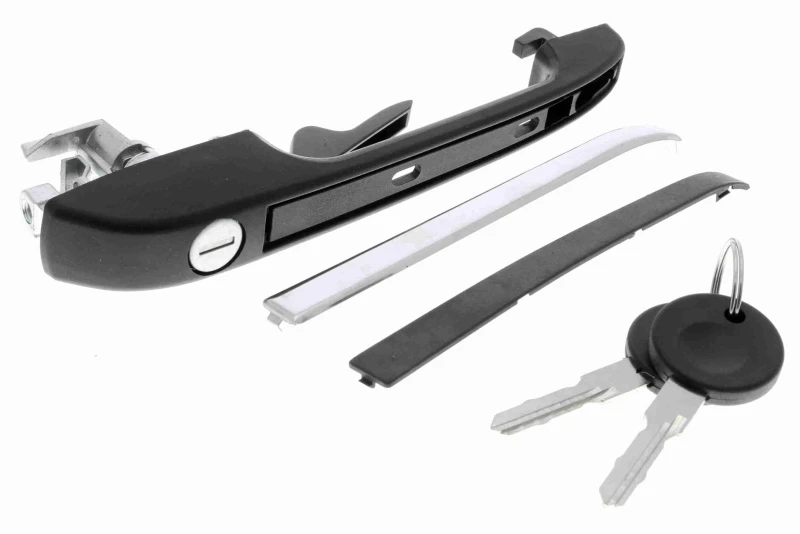 Image of VAICO V10-6145 Door Handle Right Front, black, with key, Original VAICO Quality Door Handle (1373)