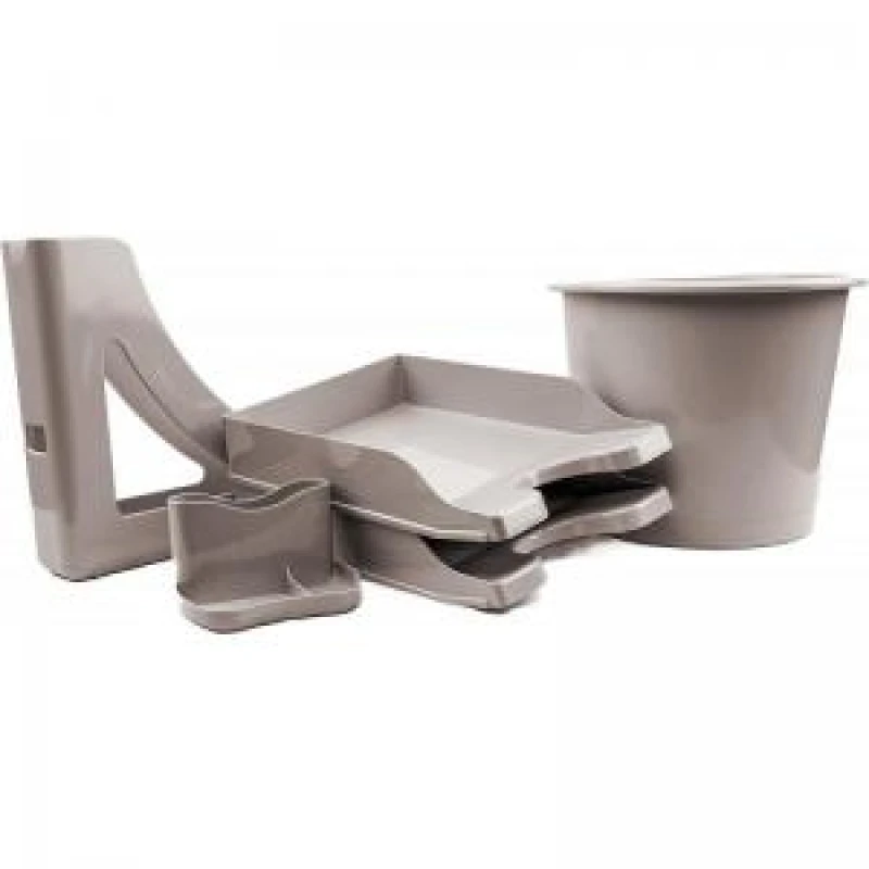 Image of Deflecto Desk Accessory Starter Kit Warm Grey - CP175YTWGY