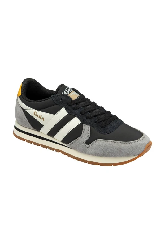 Image of Gola Classics Mens 'Daytona Chute' Nylon Lace-Up Trainers in Black Size: 7 Black Male 7