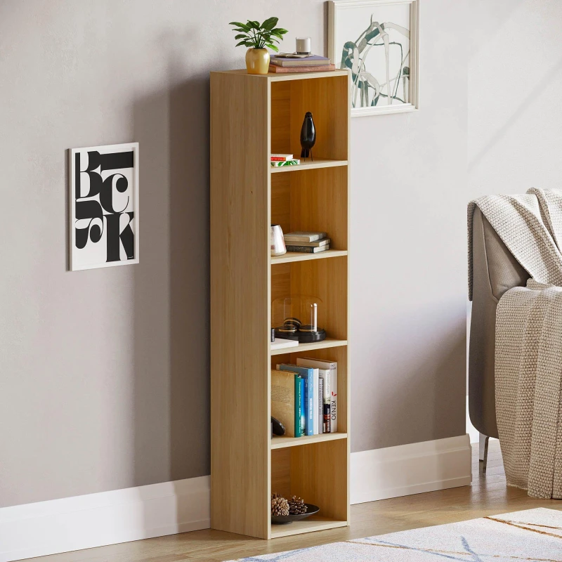Image of Lassic Vida Designs Oxford 5 Tier Cube Bookcase Oak unisex 5 Tier