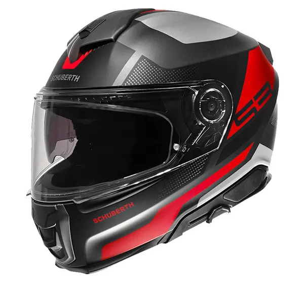 Image of Schuberth S3 Daytona Black Grey Red Full Face Helmet Size M