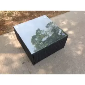 Image of Fimous Black Rattan Outdoor Coffee Table