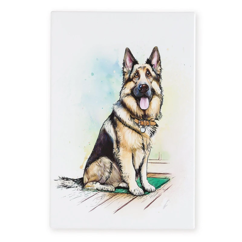 Image of Arora Design Art of Arora - German Shepherd Tile Multi