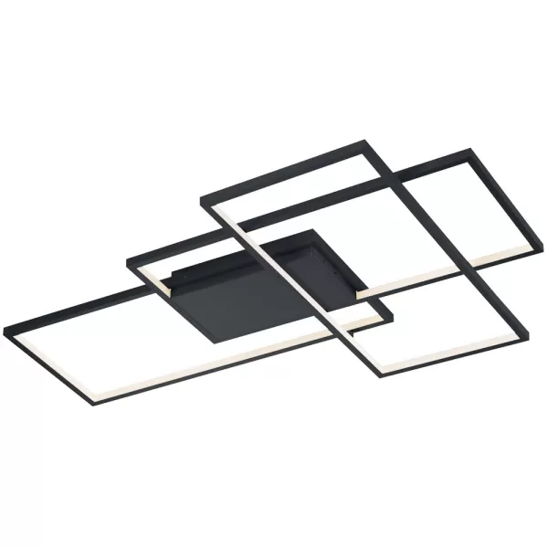 Image of Thiago Modern RGBW LED 39W LED Semi Flush Light Anthracite 3000-6000K Remote control