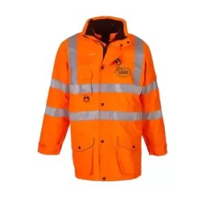 Image of Yoko Hi Vis Multi-Function Breathable & Waterproof 7-In-1 Jacket (S) (Hi Vis Orange)