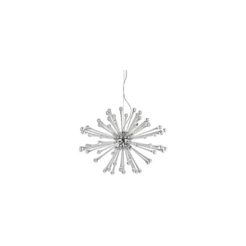 Image of Ideal Lux Pauline - 8 Light Medium Spherical Ceiling Pendant Grey, Smokey, G9