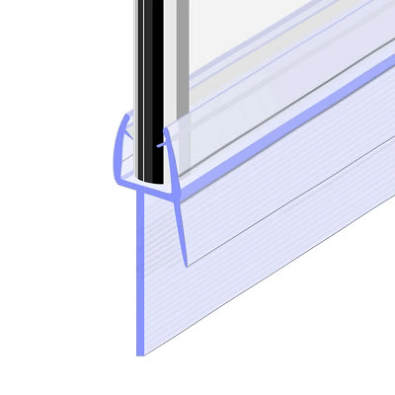 Image of Nes Home Bath Shower Door Rubber Seal Strip For 6mm Glass Seals Gaps Up To 26mm
