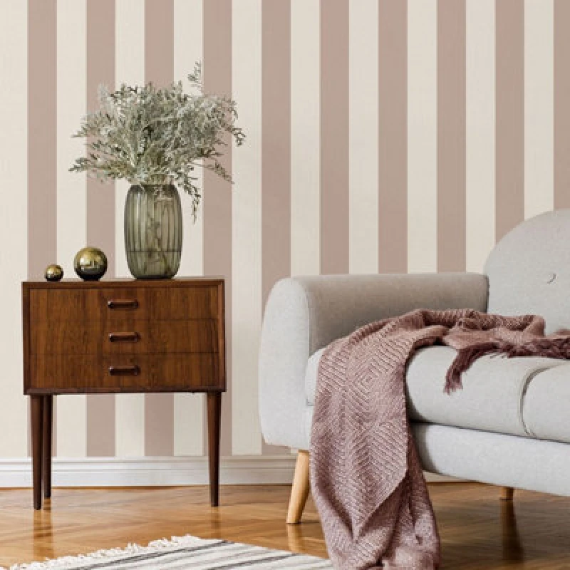 Image of Fine Decor Juliette Stripe Textured Vinyl Wallpaper Pink Fine Decor Fd43456
