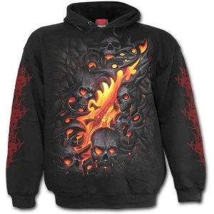 image of Skulll Lava Mens Large Hoodie - Black