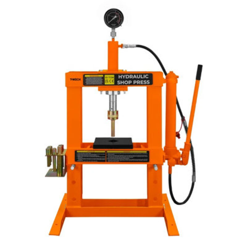 Image of T-MECH Hydraulic Shop Press with Gauge - 10 Tonne 5055986169482