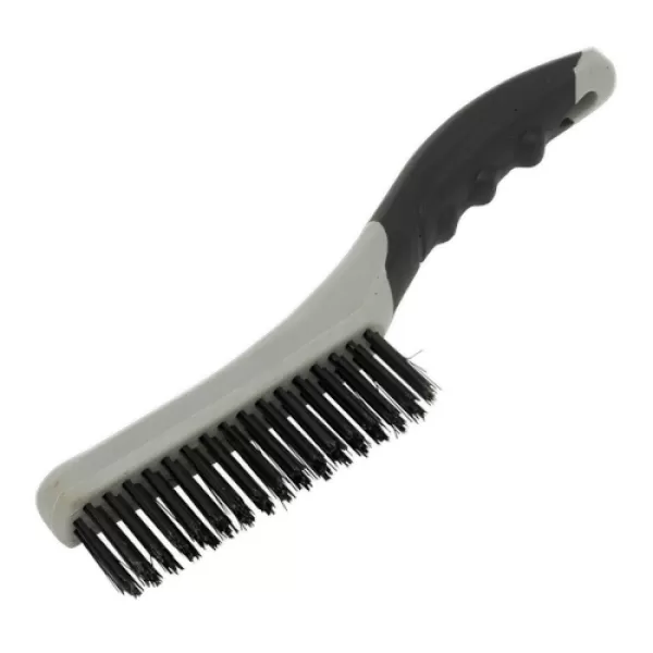 image of Sealey WB102 Wire Brush with Steel Fill