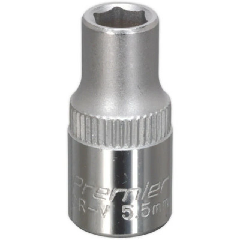 Image of Loops 5.5mm Forged Steel Drive Socket - 1/4" Square Drive - Chrome Vanadium Socket Metallics