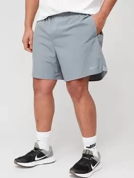 Image of Nike Run Challenger Dri Fit 7" Brief Lined Short - Grey, Size XL, Men