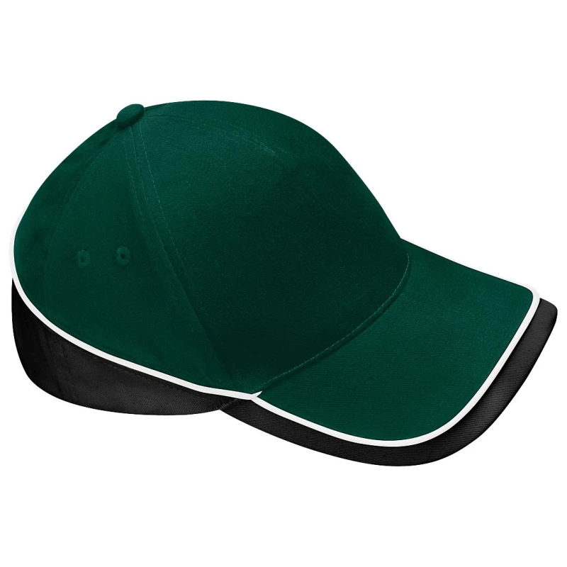 Image of Beechfield Beechfield Teamwear Competition Cap Baseball Headwear Pack of 2 in Bottle Green Bottle Green One Size Unisex 5059269088637