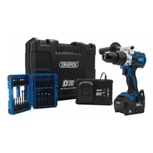 image of Draper 04790 D20 20V Brushless Combi Drill Kit & Draper Expert Impact Screwdrive