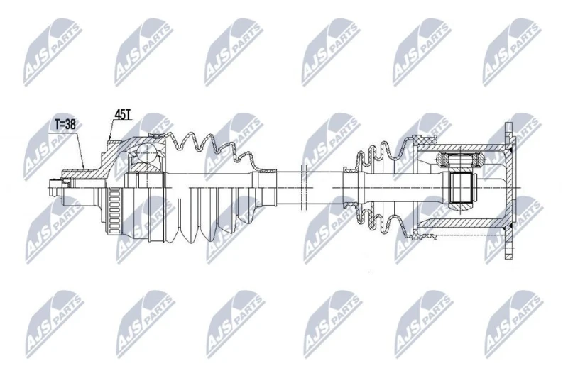 Image of NTY Drive shaft NTY NPW-AU-113