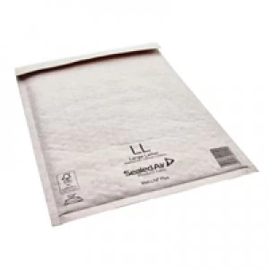 image of Mail Lite Bubble Lined Size LL 230x330mm White Postal Bag Pack of 50