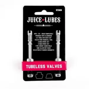 image of Juice Lubes Tubeless Valves, 48mm, Silver - Silver