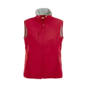 image of Clique Womens/Ladies Plain Softshell Gilet (L) (Red)