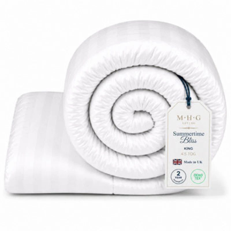 Image of MHG Living MHG Living King Size White Spring Summer Hollowfibre Duvet 4.5 Tog - Wilko White