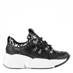 Image of DKNY Avi Trainers - BLK SILV BSV