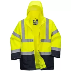 Image of Portwest - S766YNRXXXL - sz 3XL Essential 5-in-1 Two-Tone Jacket - Yellow/Navy - Yellow/Navy
